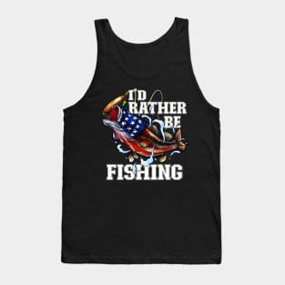 I'd Rather Be Fishing - Fisherman Tank Top